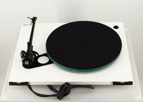 Rear view of a used Rega RP3 / Exact Cartridge in a white finish