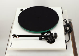 Right side view of a used Rega RP3 / Exact Cartridge in a white finish