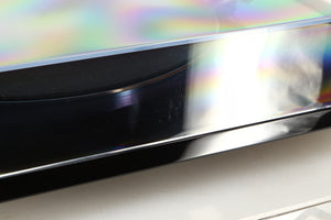 Close up view of a used Rega RP6 Turntable in Black finish with Denon DL-110 MC Cartridge 