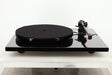 Front view of a used Rega RP6 Turntable in Black finish with Denon DL-110 MC Cartridge 