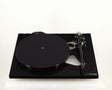 Front view of a used Rega RP8 Turntable / Apheta 2 MC Cartridge in a black finish
