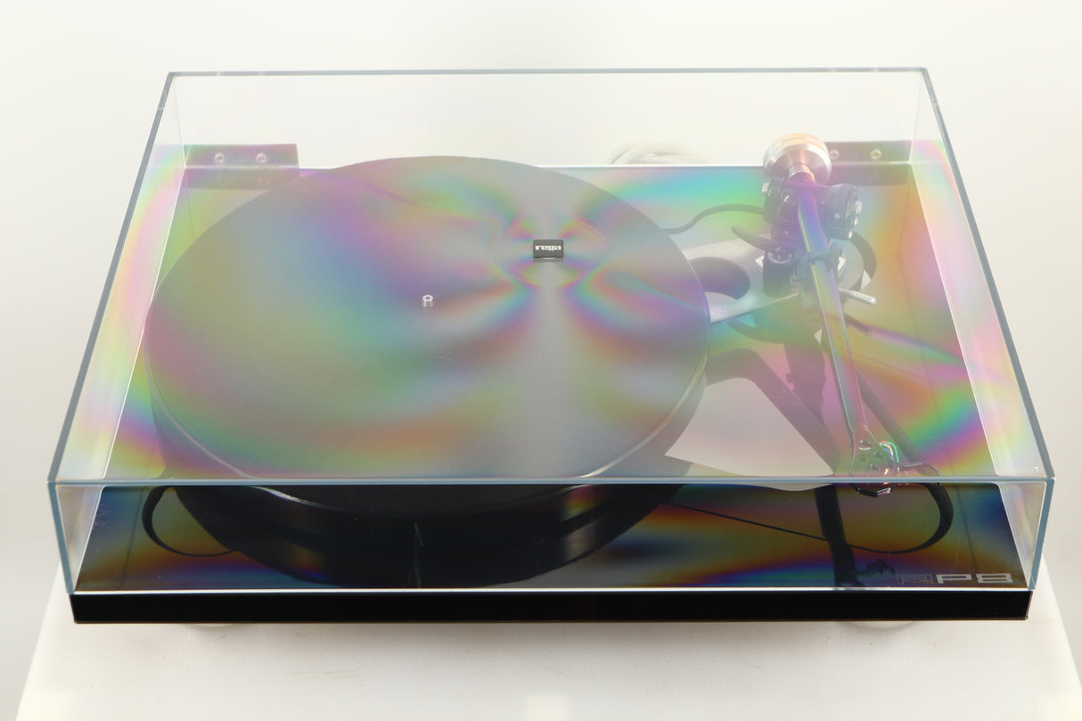 Top view of a used Rega RP8 Turntable in Black finish
