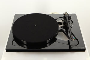 Top view of a used Rega RP8 Turntable in Black finish
