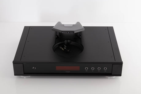 Top of a used Rega Saturn MK3 CD Player in a Black finish