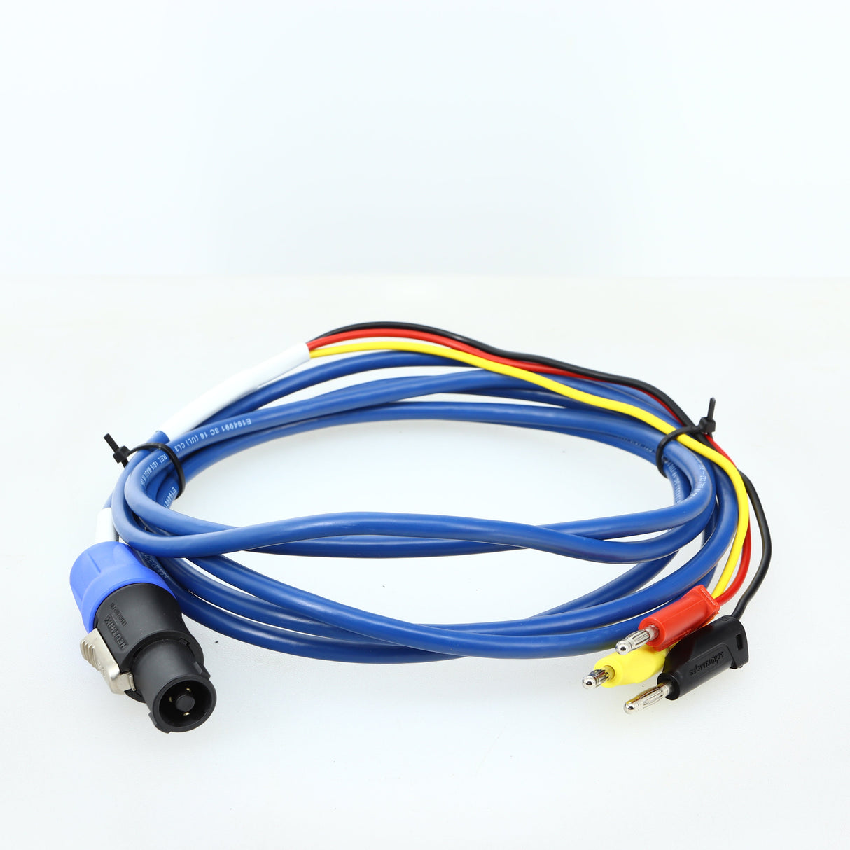 Front view of a used REL Baseline Blue 3.0m Subwoofer Cable