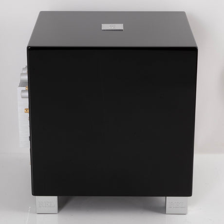 Left side view of a used REL T5i Subwoofer in a Piano Black finish