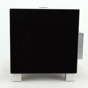 Right side view of a REL T5i Subwoofer with a piano black finish
