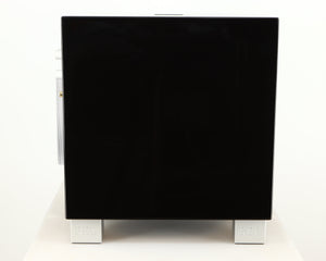 Left side view of a used REL T7i Subwoofer in a piano black finish