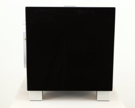 Left side view of a used REL T7i Subwoofer in a piano black finish