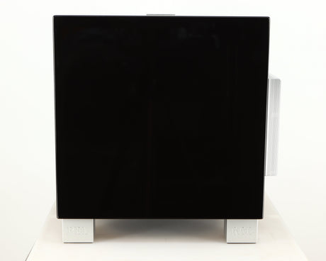 Right side view of a used REL T7i Subwoofer in a piano black finish