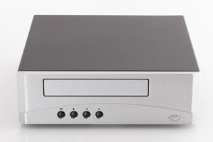 Front view of a used Resolution Opus 21 CD Compact Disc Player in a Silver finish