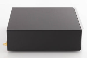 Left side view of a used Resolution Opus 21 CD Compact Disc Player in a Silver finish