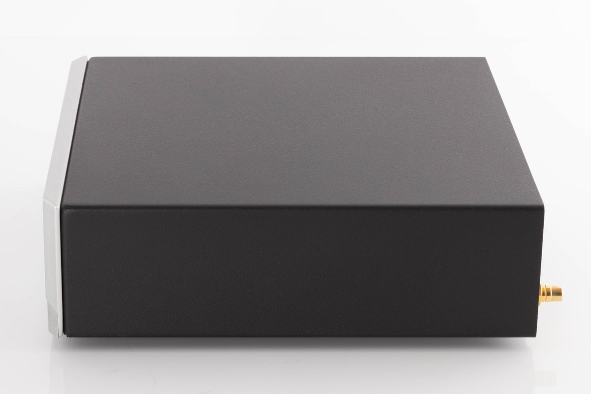 Right side view of a used Resolution Opus 21 CD Compact Disc Player in a Silver finish