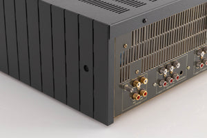 Rear right corner of a used Revox B251 Integrated Amplifier 