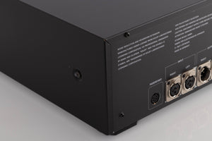 Rear right corner of a used Revox C115 Cassette Tape Deck in a Black finish