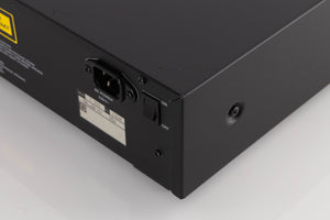 Rear left corner of a used Revox C221 CD Player in a Black finish