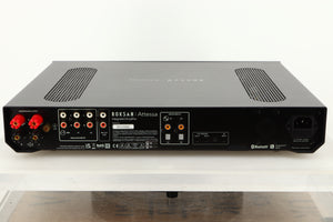 Rear view of a used Roksan Attessa Integrated Amplifier in Black finish 