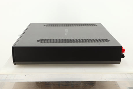 Side view of a used Roksan Attessa Integrated Amplifier in Black finish 