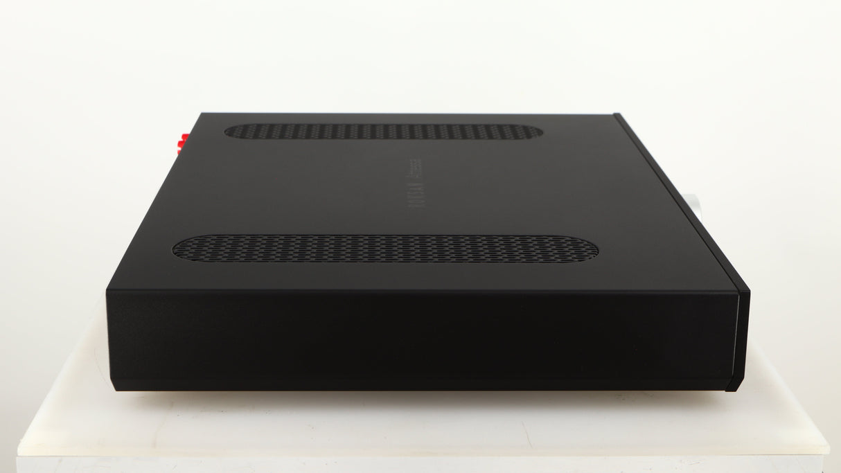 Left side view of a used Roksan Attessa Integrated Amplifier in a black finish