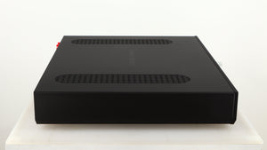Left side view of a used Roksan Attessa Integrated Amplifier in a black finish
