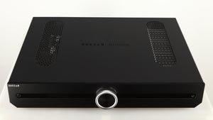 Top of a used Roksan Attessa Integrated Amplifier in a black finish