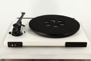 Rear view of a used Roksan Attessa Turntable in White finish 
