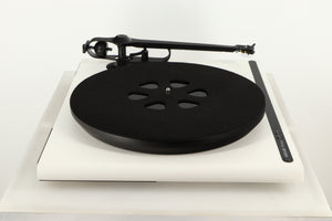 Side view of a used Roksan Attessa Turntable in White finish 