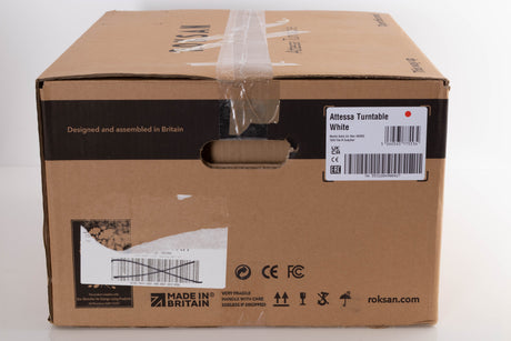 Box of a used Roksan Attessa Turntable in White