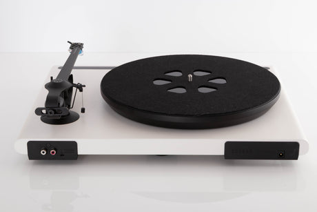 Rear view of a used Roksan Attessa Turntable in White