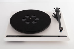 Top view of a used Roksan Attessa Turntable in White