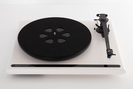 Top view of a used Roksan Attessa Turntable in White