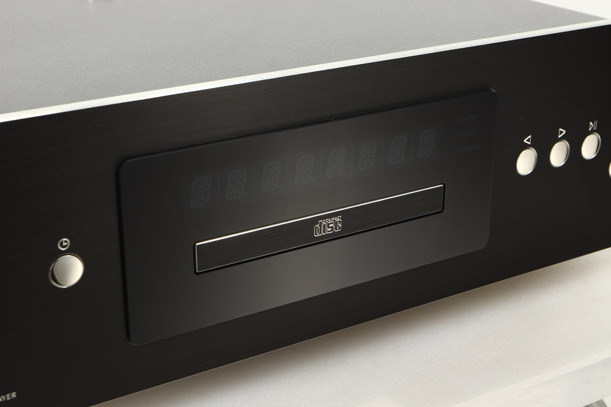 Close up view of a used Roksan BLAK CD Player in Charcoal finish