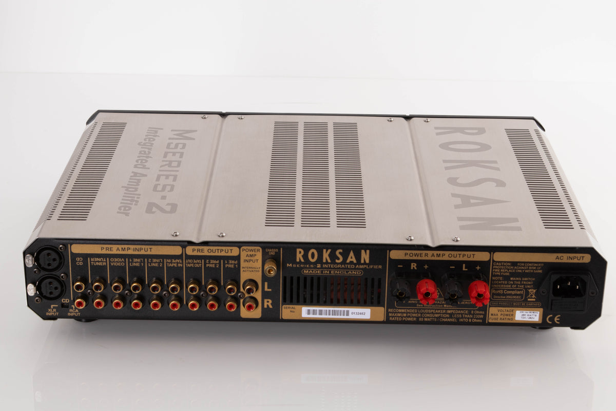 Rear view of a used Roksan Caspian M2 Integrated Amplifier in Black