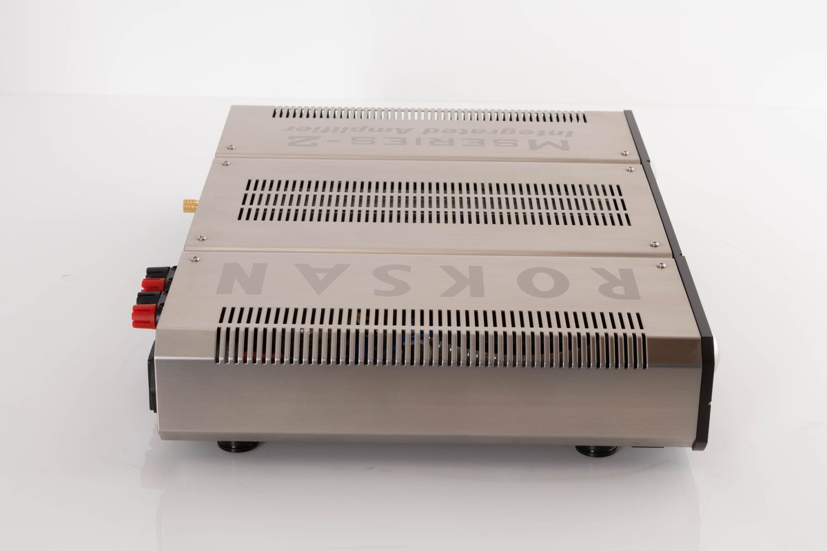 Side view of a used Roksan Caspian M2 Integrated Amplifier in Black