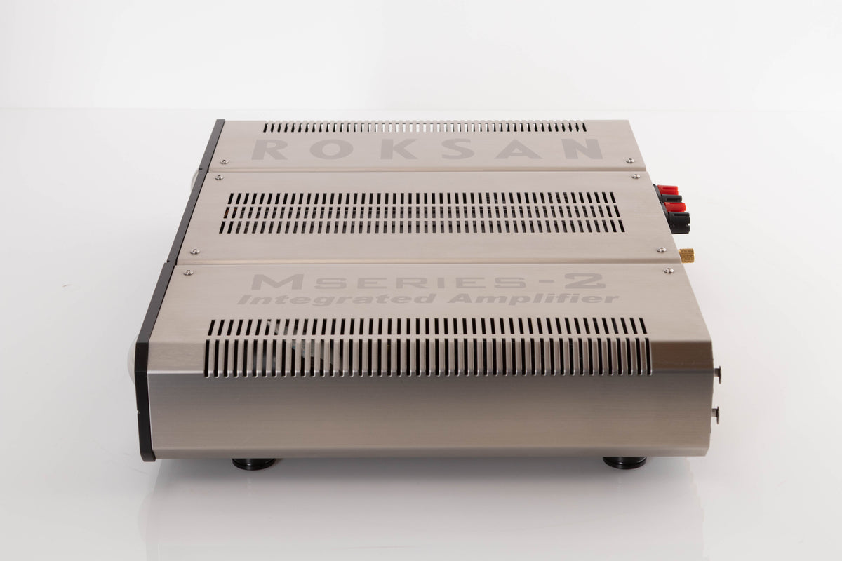 Side view of a used Roksan Caspian M2 Integrated Amplifier in Black