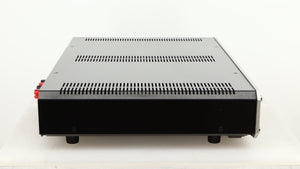 Left side view of a used Roksan Caspian MSeries-1 Power Amplifier in a silver finish