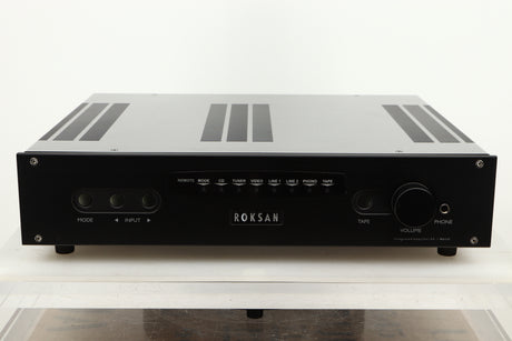 Front view of a used Roksan Kandy KA-1 MkIII Integrated Amplifier in Black finish
