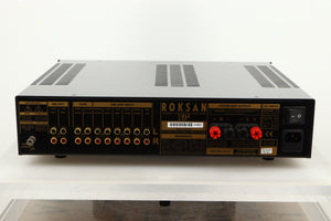 Rear view of a used Roksan Kandy KA-1 MkIII Integrated Amplifier in Black finish