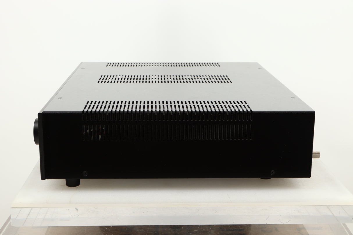 Side view of a used Roksan Kandy KA-1 MkIII Integrated Amplifier in Black finish