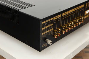 Rear left corner view of a used Roksan Kandy KA-1 MkIII Integrated Amplifier in Black finish 