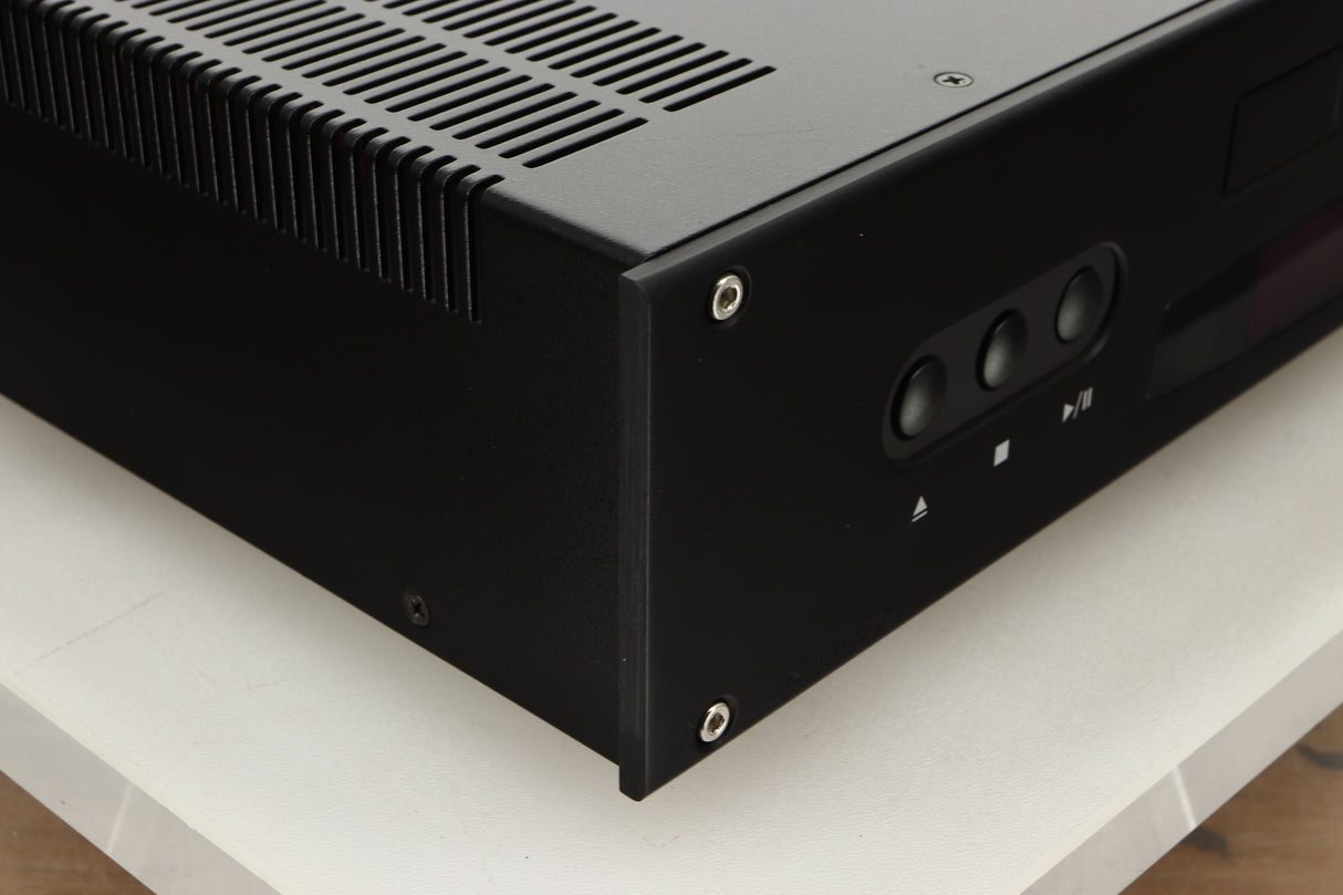 Front left corner view of a used Roksan Kandy KC1 MkIII CD Player in Black finish 