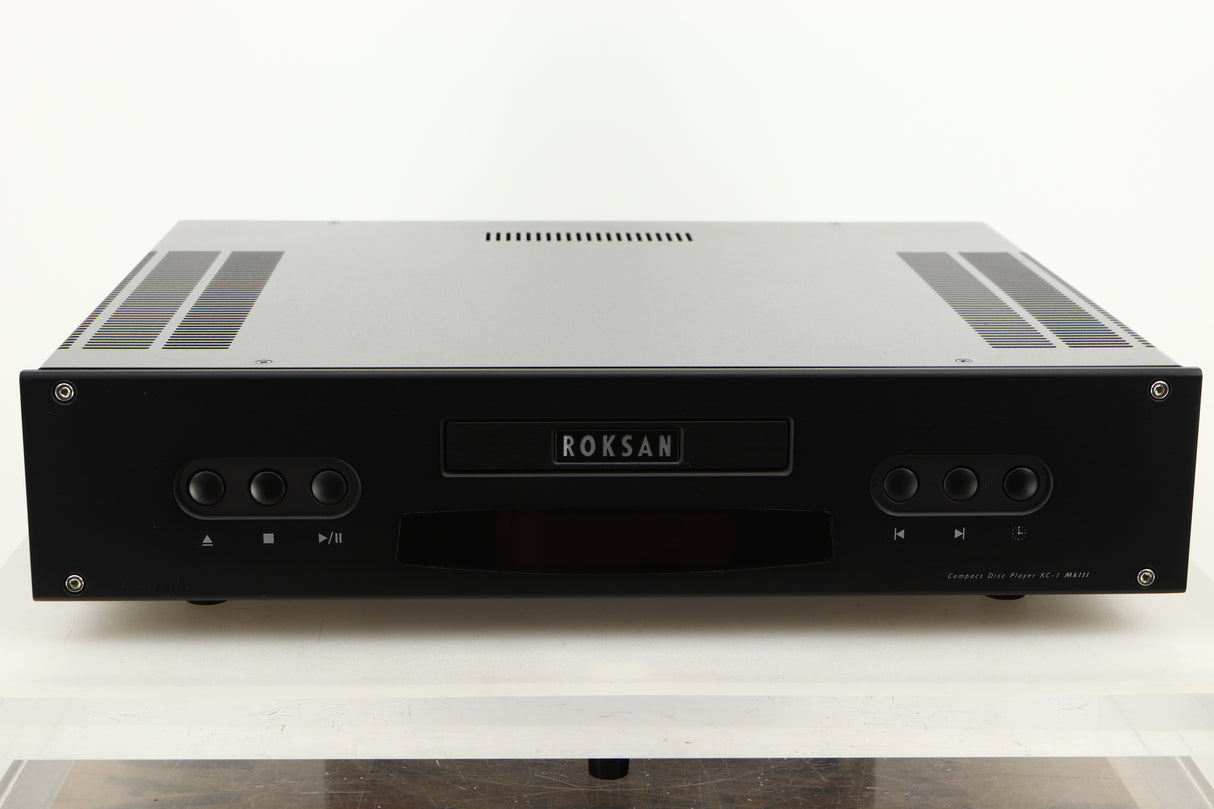 Front view of a used Roksan Kandy KC1 MkIII CD Player in Black finish 