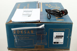 Box of a used Roksan Kandy KMA 2/3 MkIII Power Amplifier in Black finish