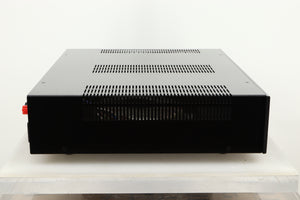 Side view of a used Roksan Kandy KMA 2/3 MkIII Power Amplifier in Black finish