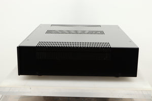 Side view of a used Roksan Kandy KMA 2/3 MkIII Power Amplifier in Black finish