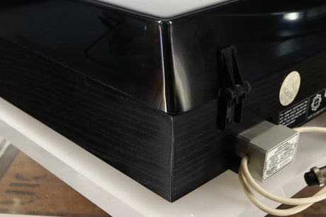 Rear left corner view of a used Roksan Xerxes Turntable with Tabriz Tonearm