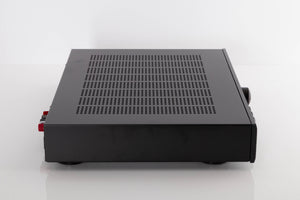Side view of a used Rotel A10 MKII Integrated Amplifier in Black finish
