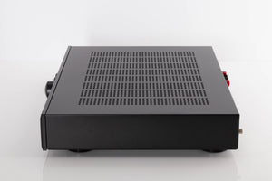 Side view of a used Rotel A10 MKII Integrated Amplifier in Black finish