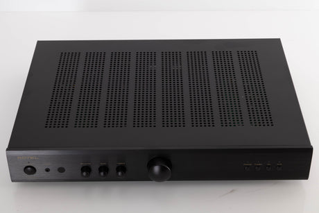 Top view of a used Rotel A10 MKII Integrated Amplifier in Black finish