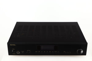 Top of a used Rotel A14 MKII Integrated Amplifier in a black finish